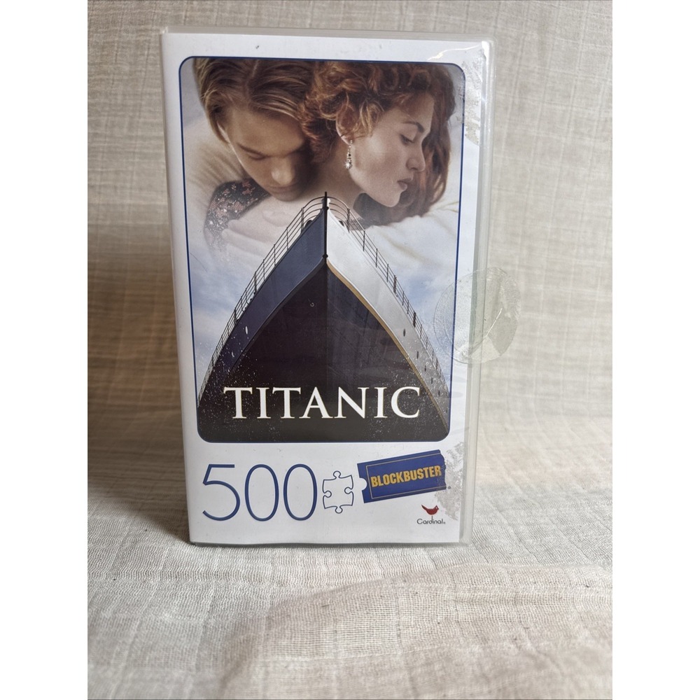 Titanic Blockbuster Puzzle 500‎ Piece Cardinal In VHS case